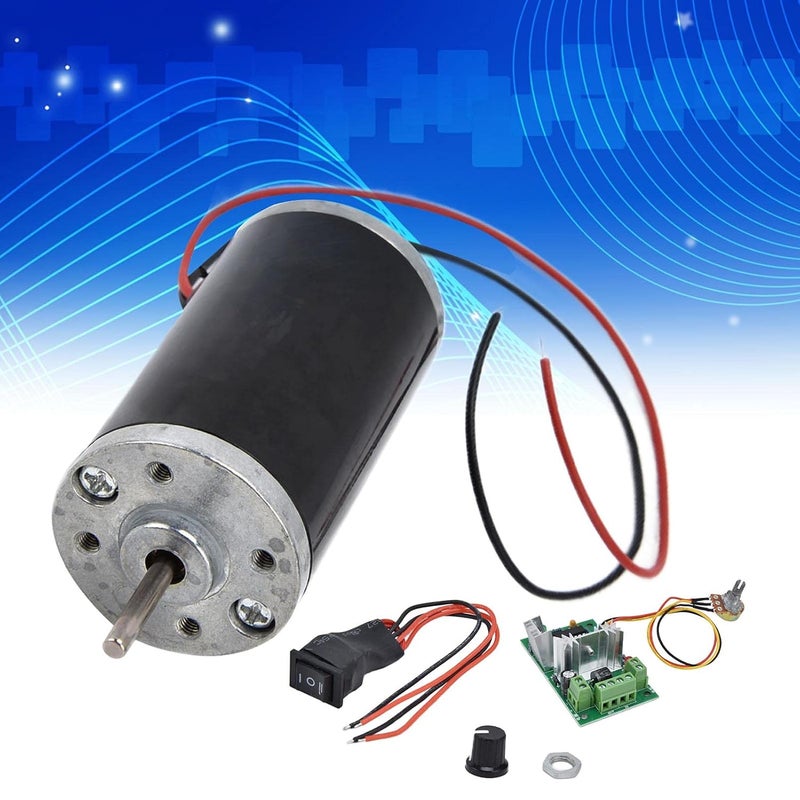 Naroote Permanent Magnet DC Motor, Mini DC Motor, 10V-30V 120W High Speed Mini 3A High Torsion Electric Motors PWM Technology for DIY (24V3500RPM) - Image 4